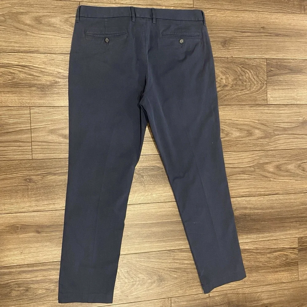 Bonobos‎ Golf Monday Pants Men's Size 36 Slim Navy With Dark Blue Pinstripes